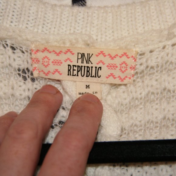 Pink Republic White Pointelle Knit Cardigan - Picture 3 of 3